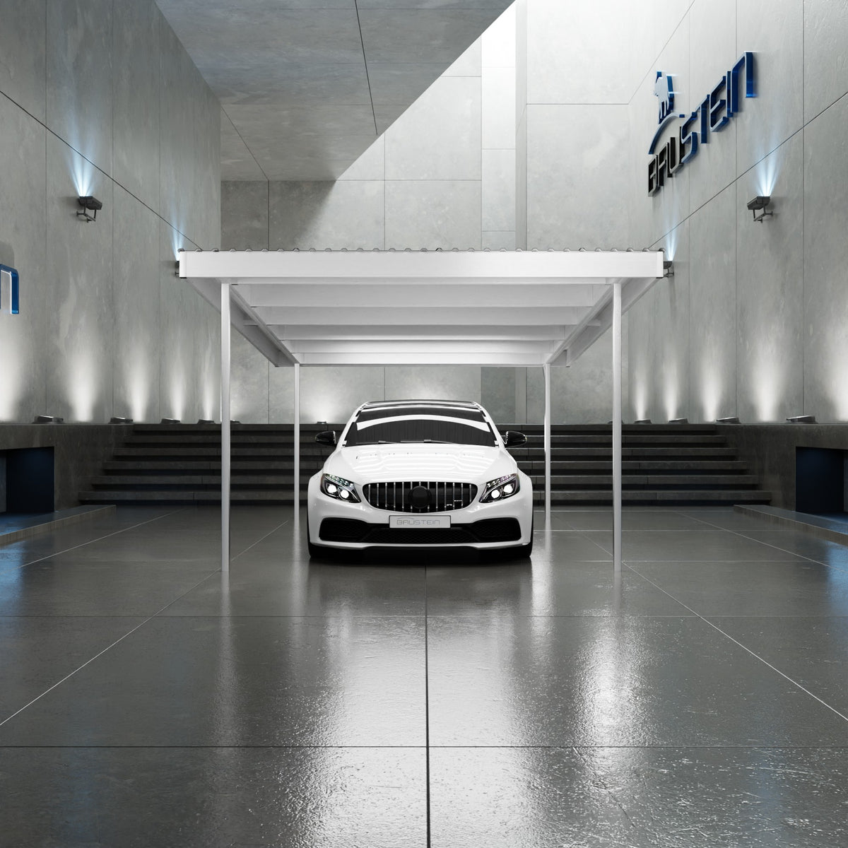 Carport BASIS 1.0 NORD (Hvid)