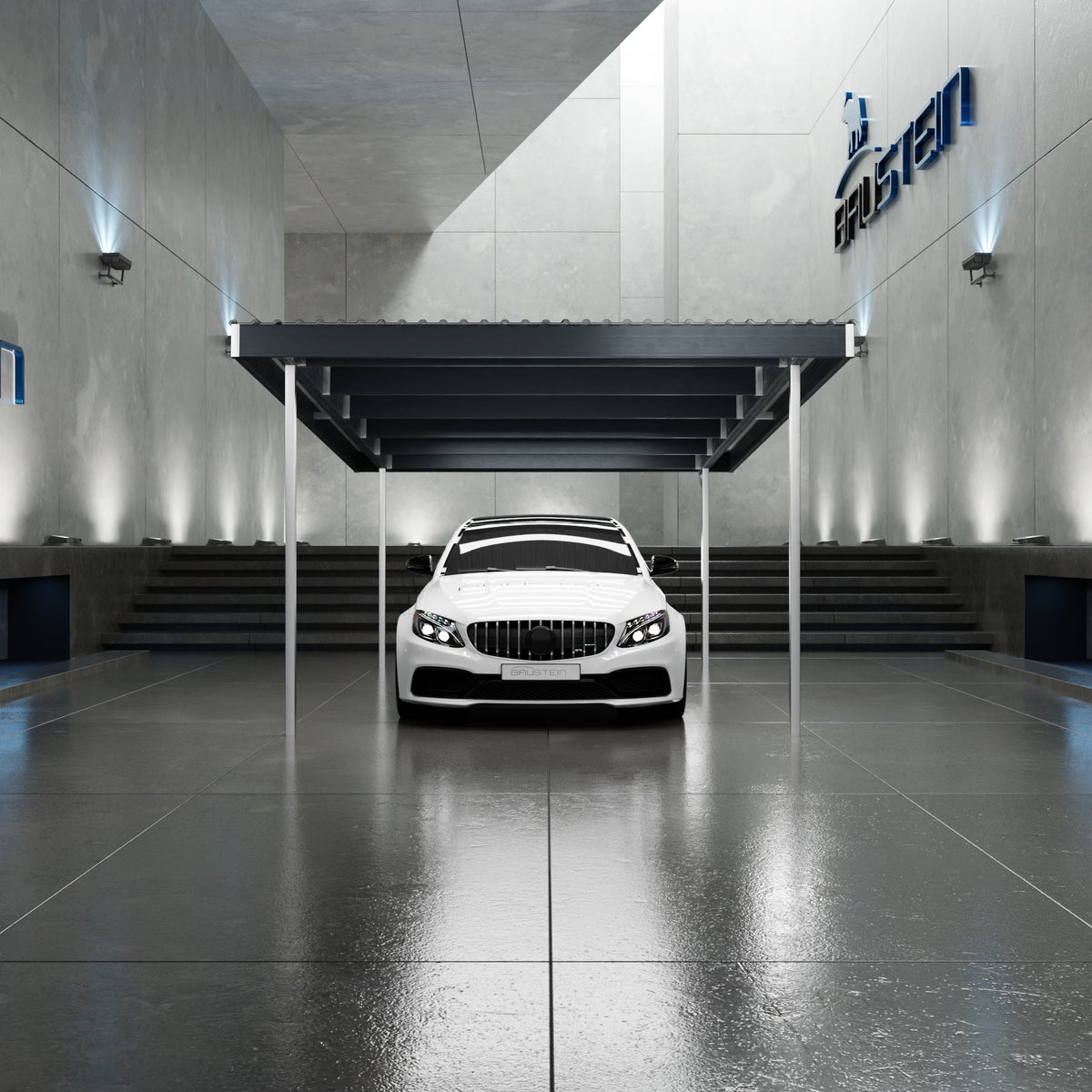 Carport BASIS 1.0 NORD (Antracitgrå)