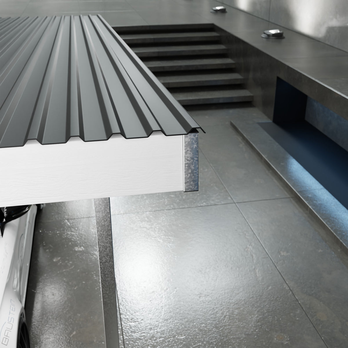 Carport BASIS 1.0 NORD (Hvid)