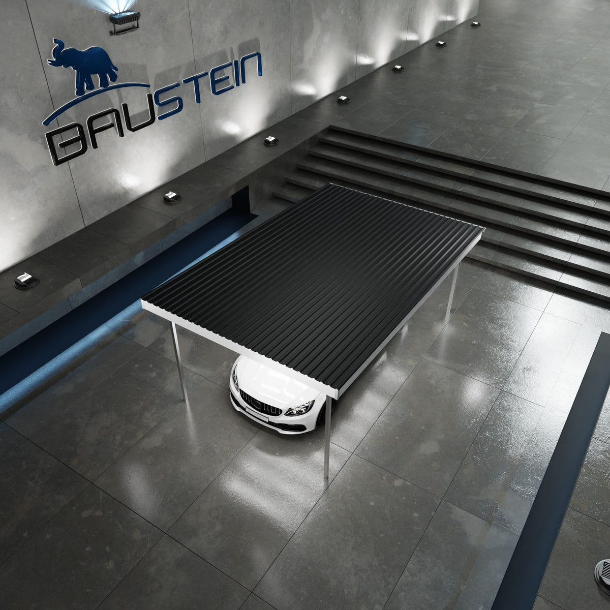 Carport BASIS 1.0 NORD (Hvid)