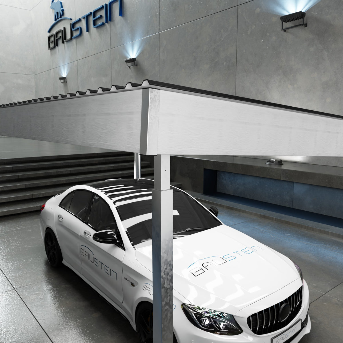 Carport PLAN 1.0 ØST (Hvid)