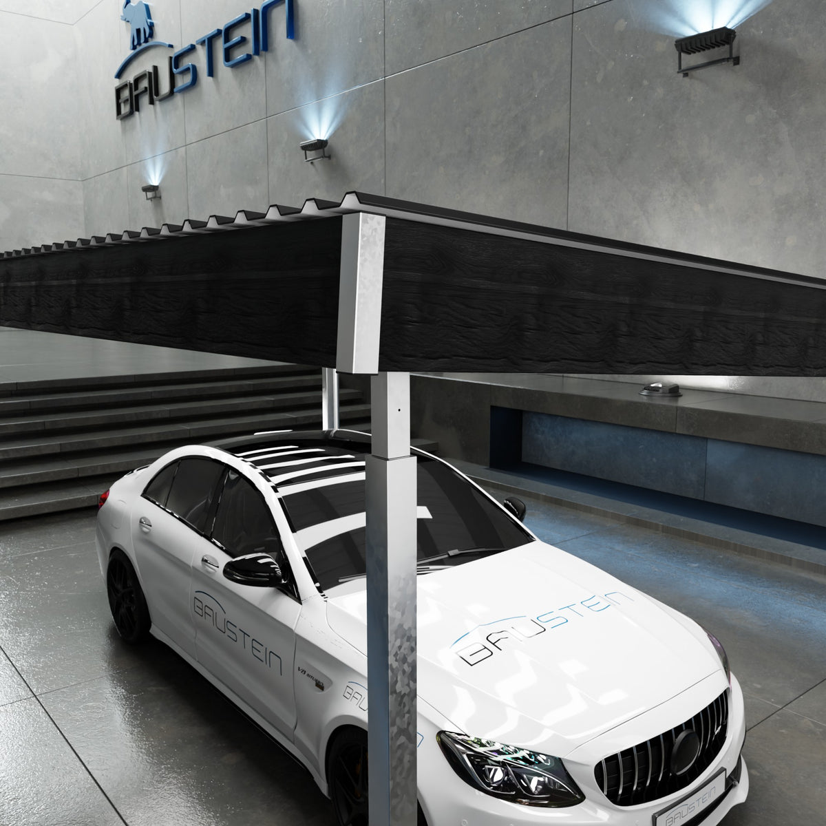 Carport PLAN 1.0 ØST (Sort)