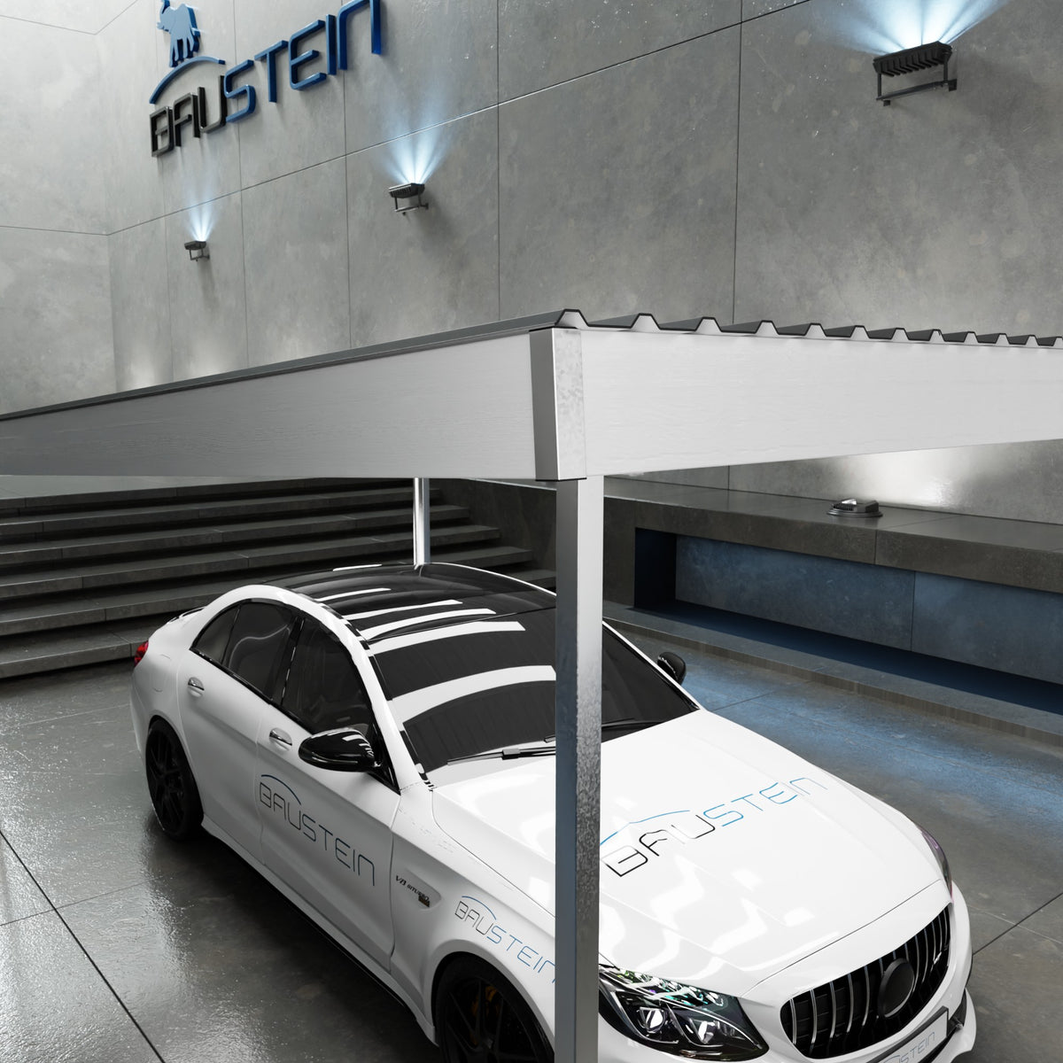 Carport BASIS 1.0 NORD (Hvid)