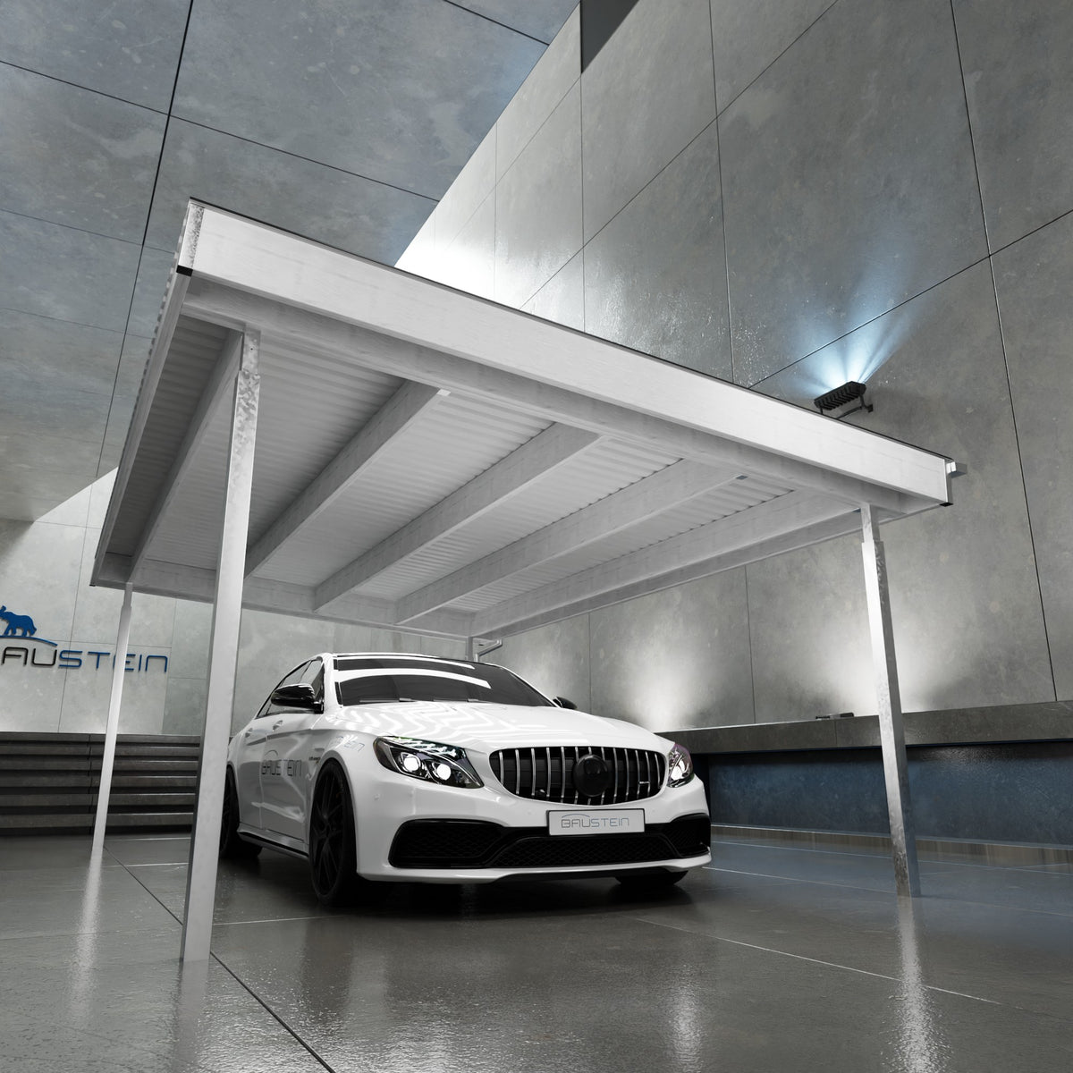 Carport PLAN 1.0 ØST (Hvid)
