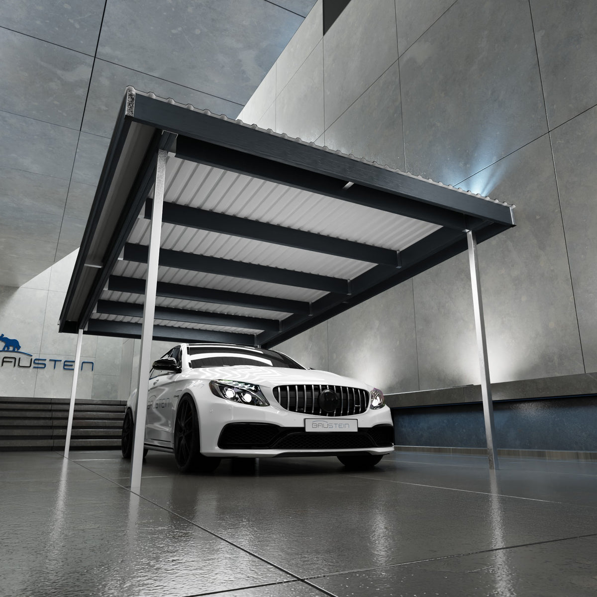 Carport BASIS 1.0 NORD (Antracitgrå)