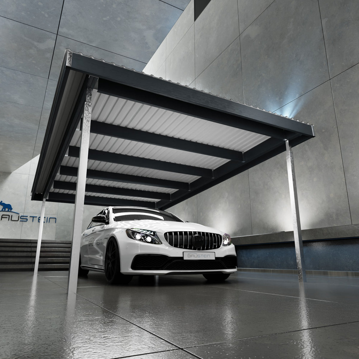 Carport PLAN 1.0 NORD (Antracitgrå)