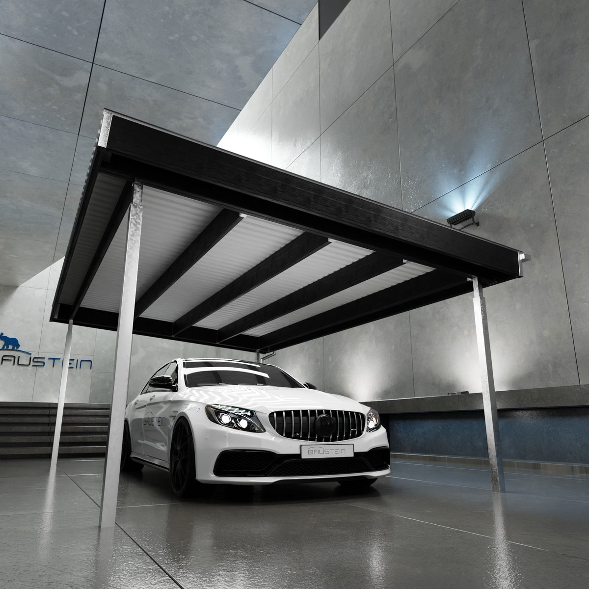 Carport PLAN 1.0 ØST (Sort)