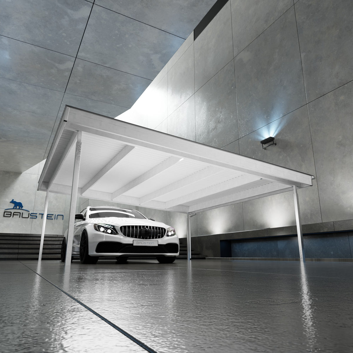 Carport PLAN 2.0 KOMPAS (Hvid)
