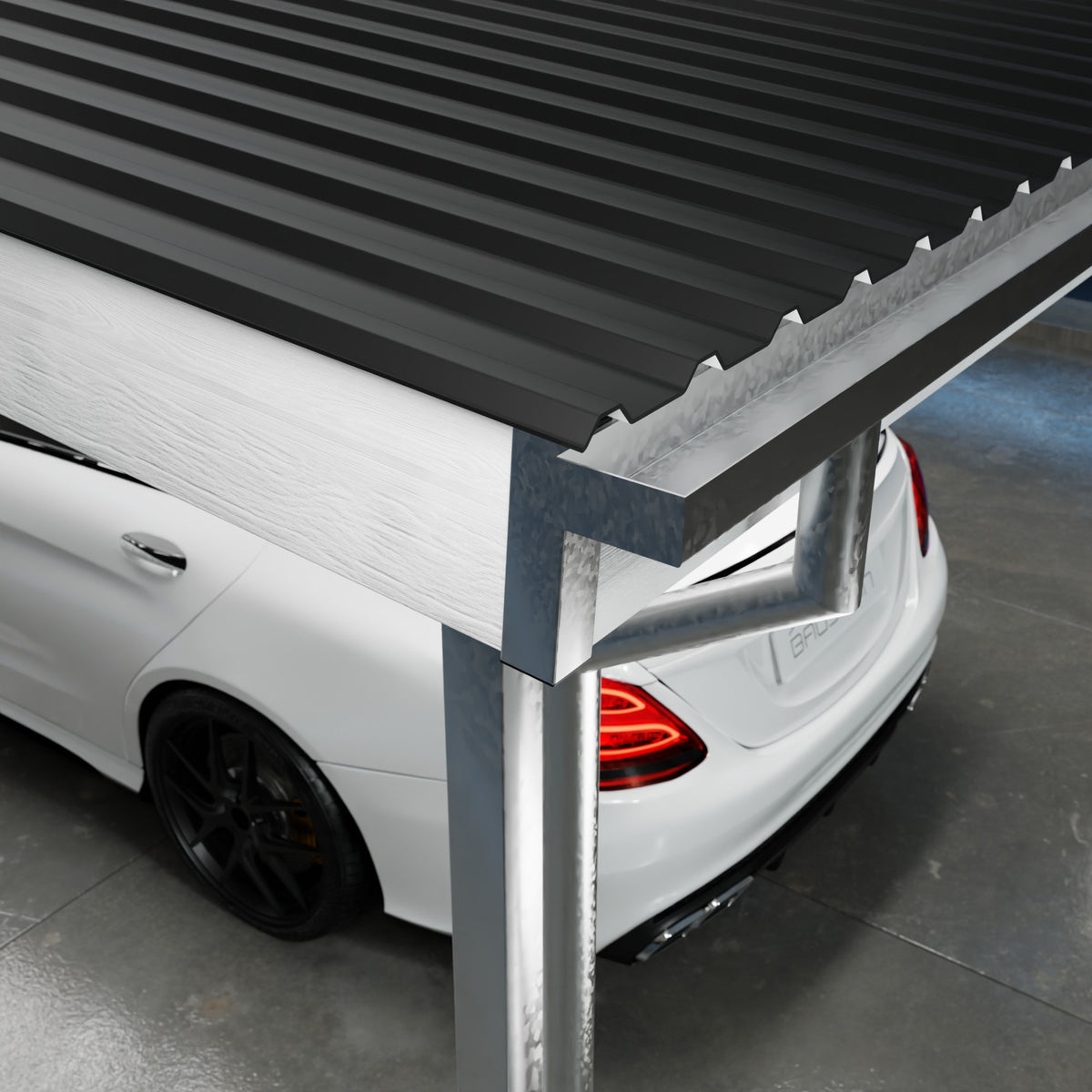 Carport PLAN 1.0 NORD (Hvid)