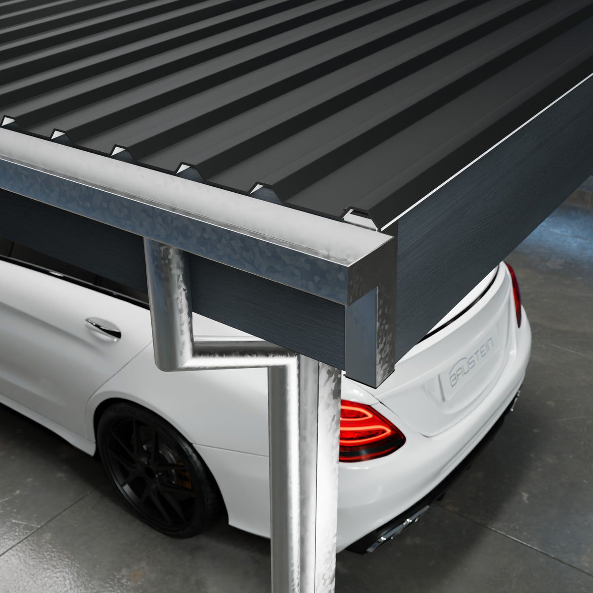 Carport PLAN 1.0 ØST (Antracitgrå)