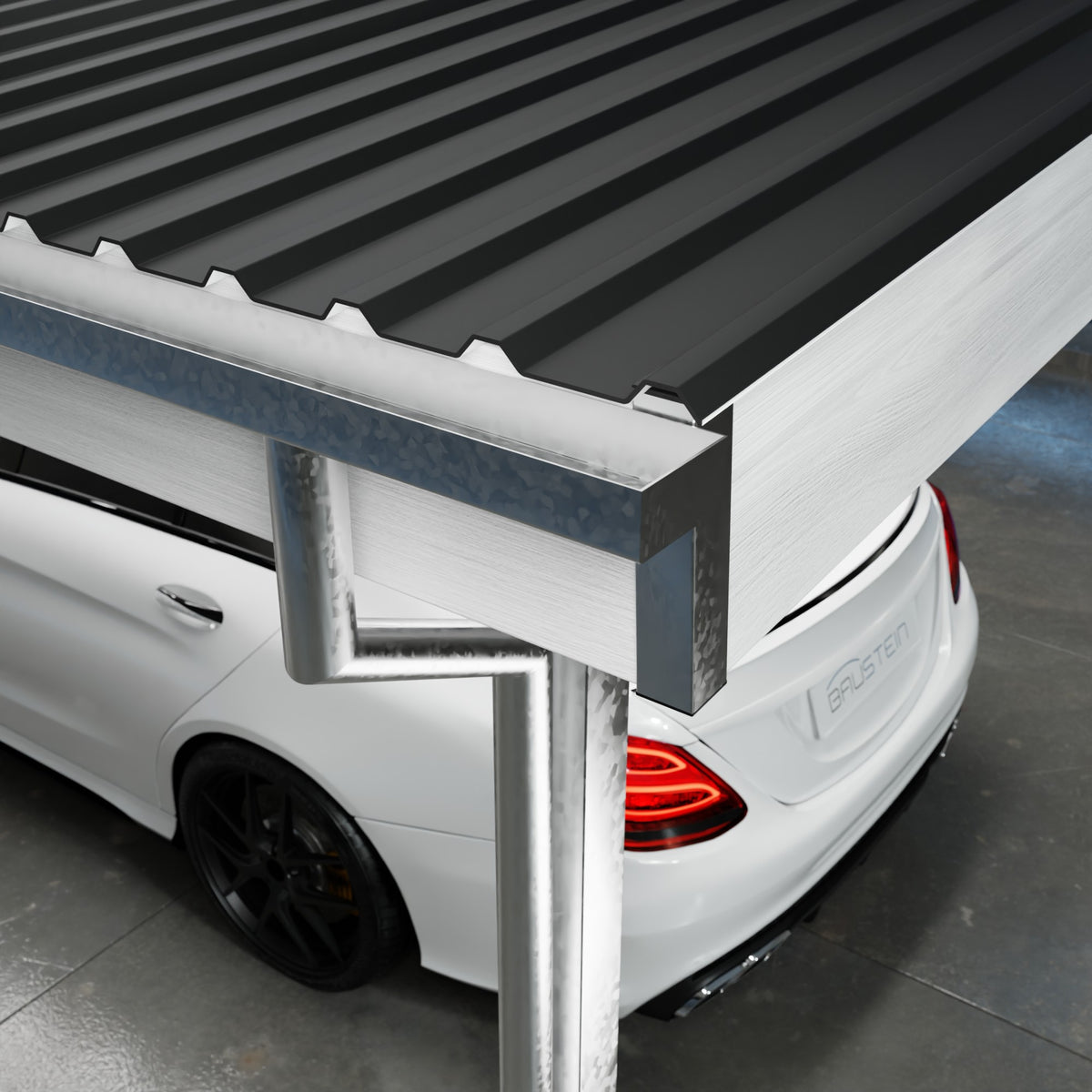 Carport PLAN 1.0 ØST (Hvid)