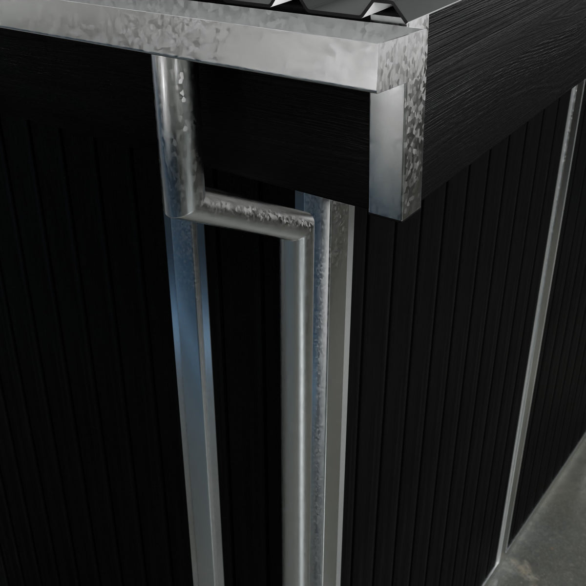 Carport PLAN 2.0 M. REDSKABSRUM (Sort)