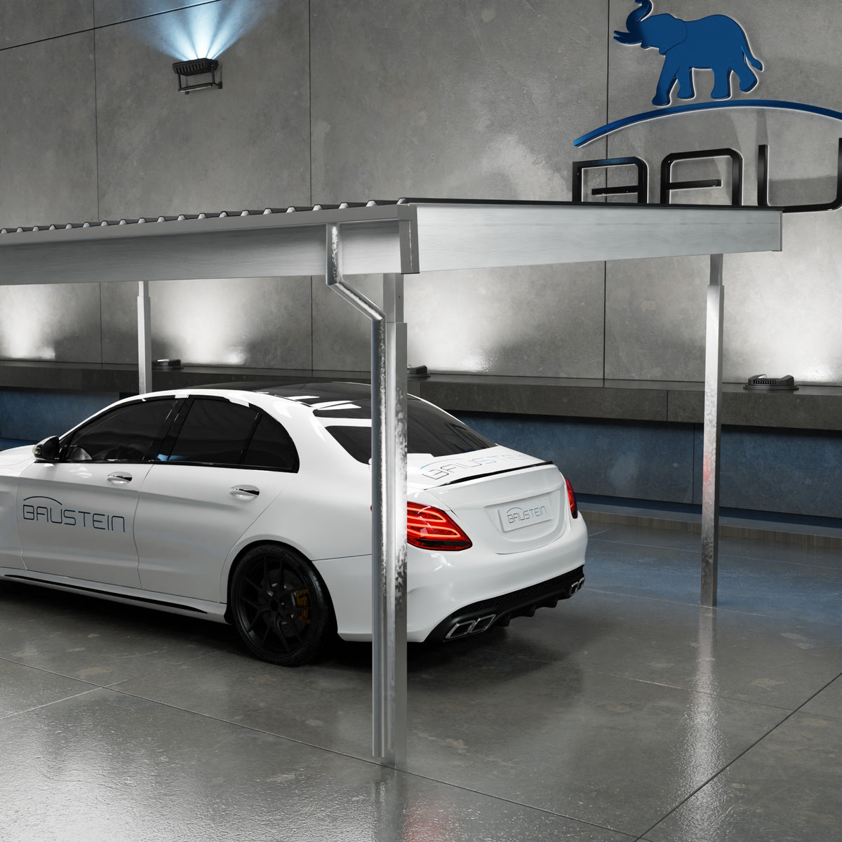 Carport PLAN 1.0 ØST (Hvid)