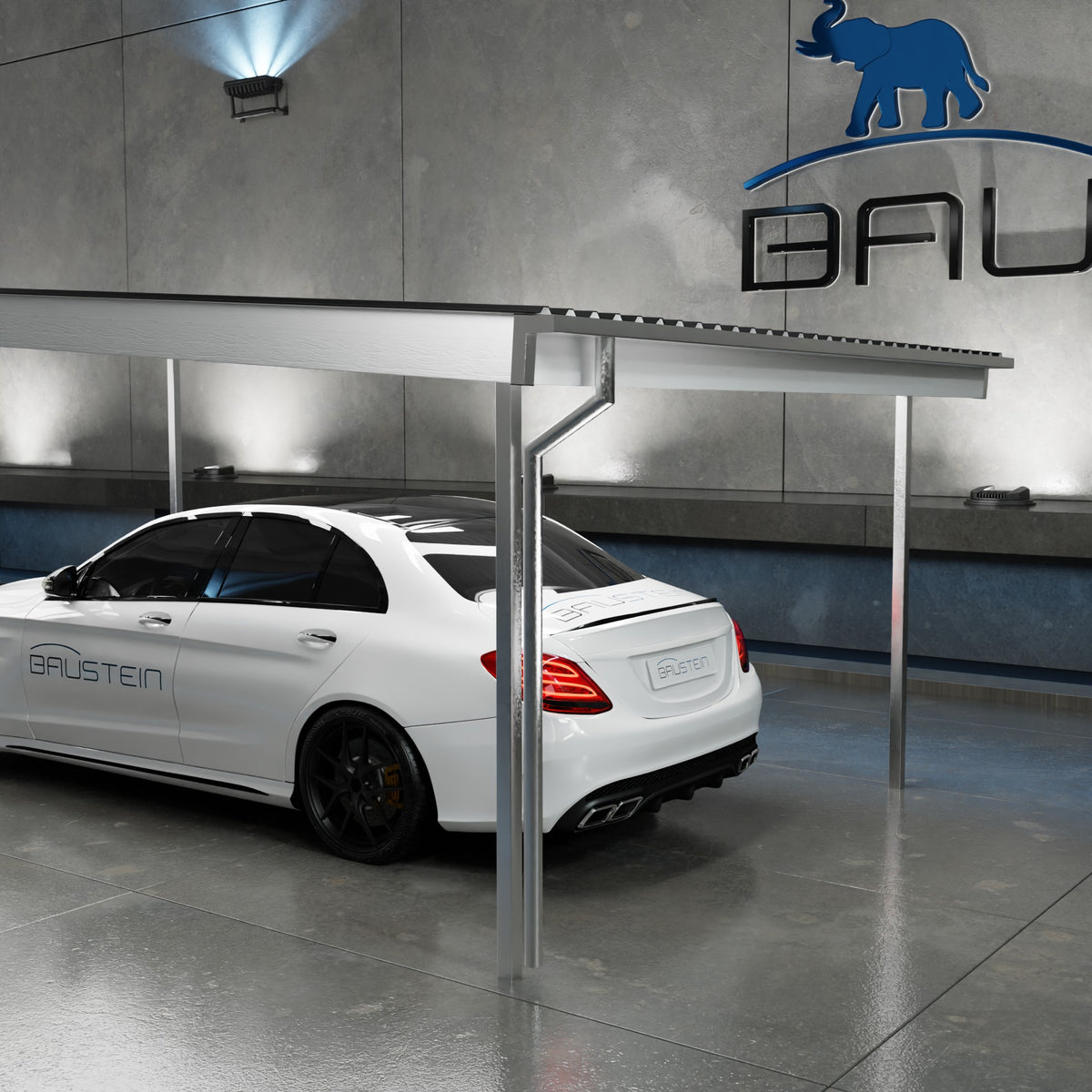 Carport BASIS 1.0 NORD (Hvid)