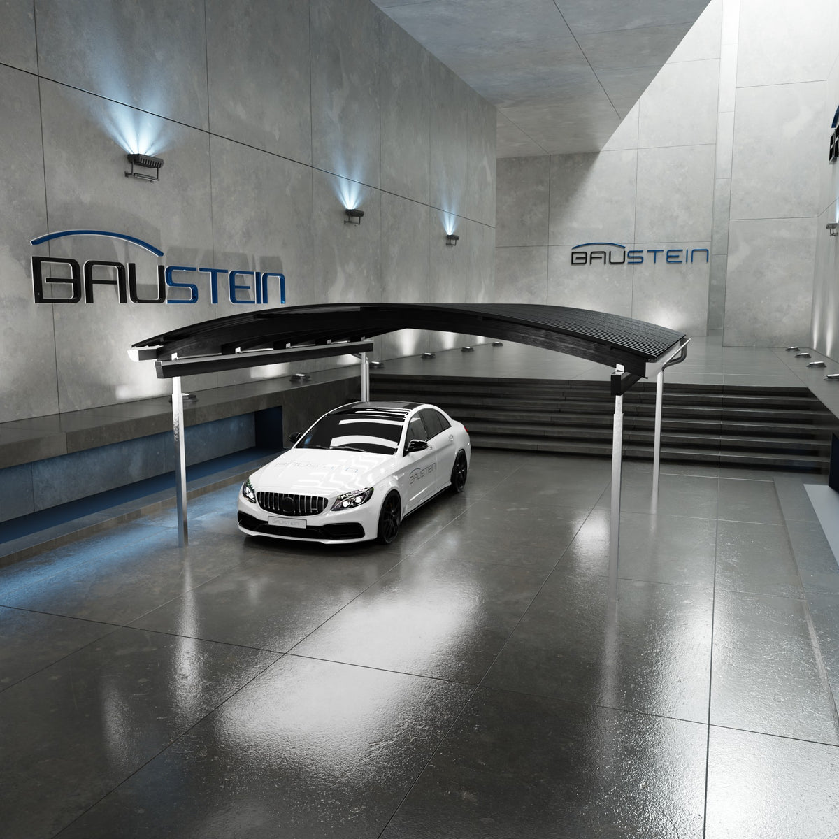 Carport Premium 2.0 Sort - Trapeztag