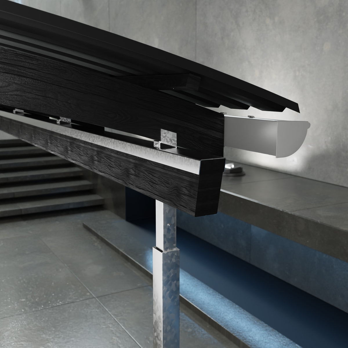 Carport Premium 2.0 Sort - Trapeztag