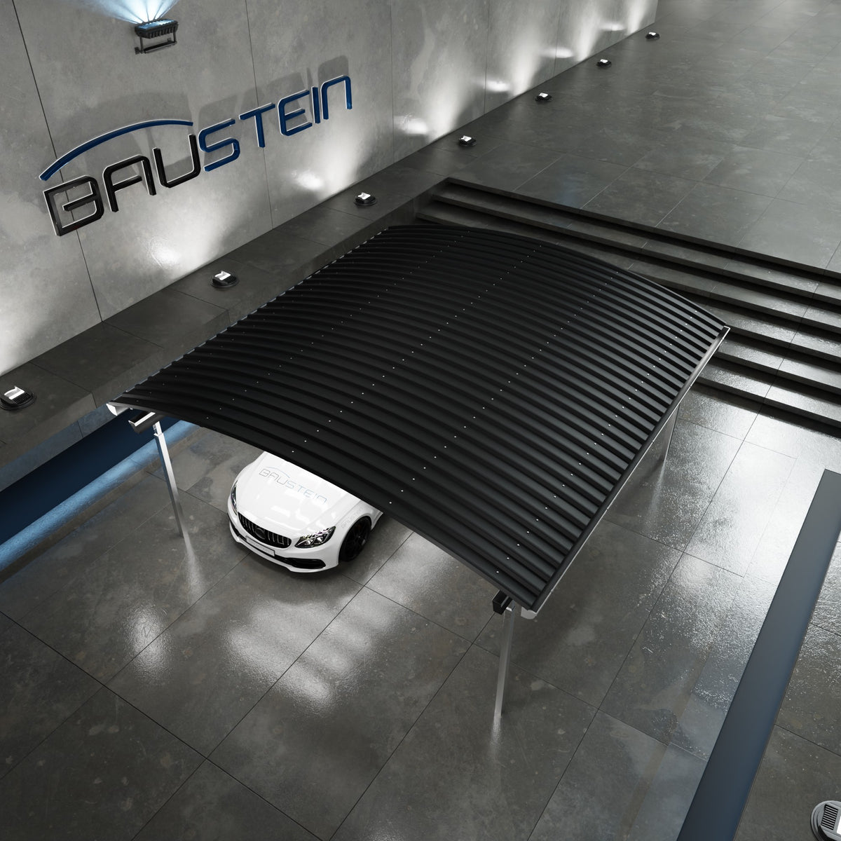 Carport Premium 2.0 Sort - Trapeztag