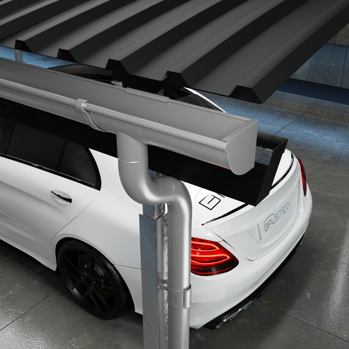 Carport Premium 1.0 Sort - Trapeztag
