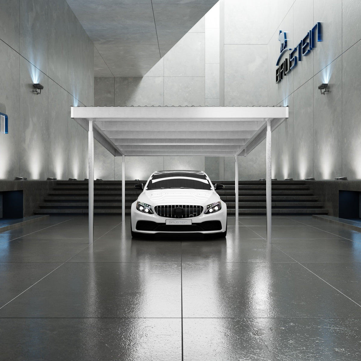 Carport PLAN 1.0 NORD (Hvid)