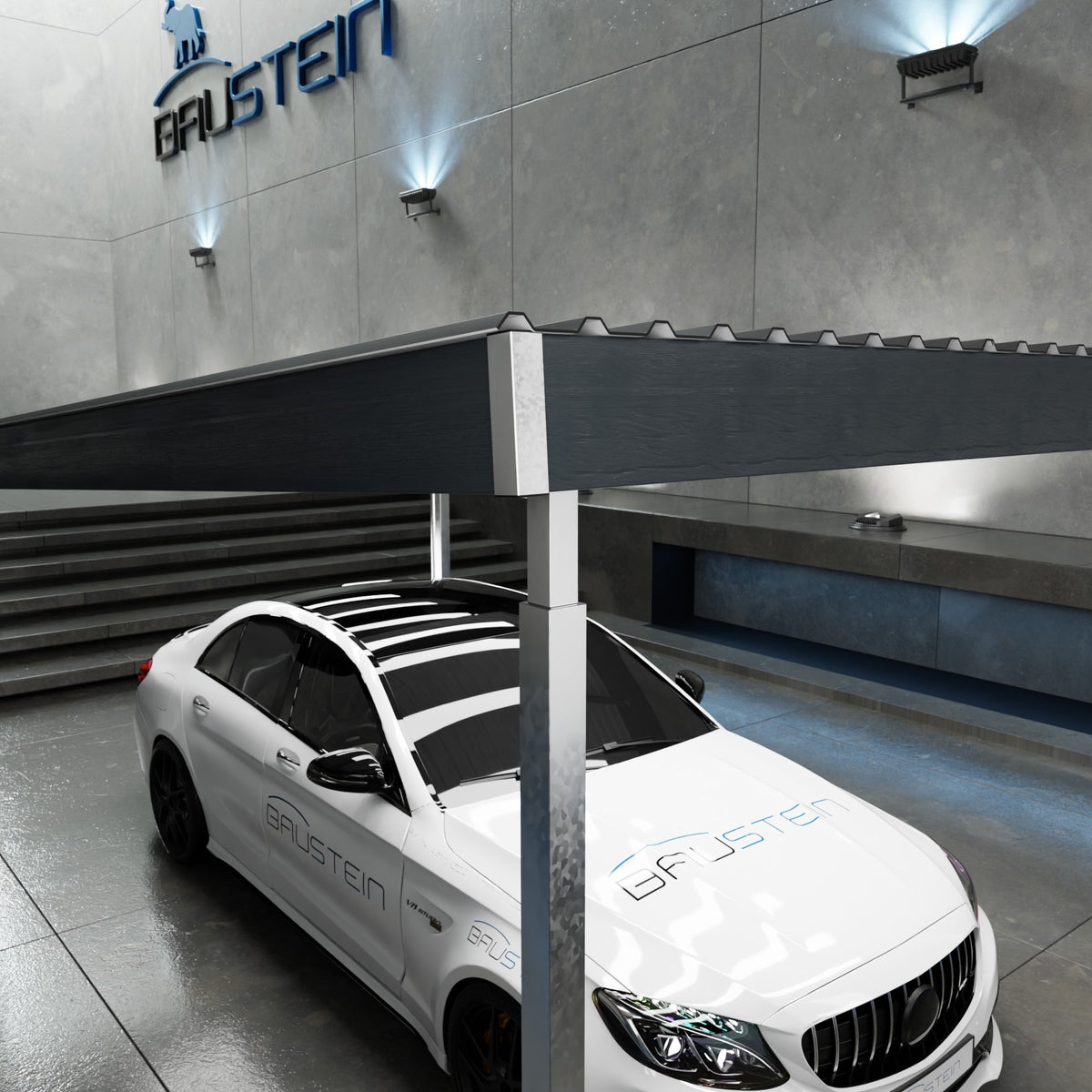 Carport PLAN 1.0 NORD (Antracitgrå)