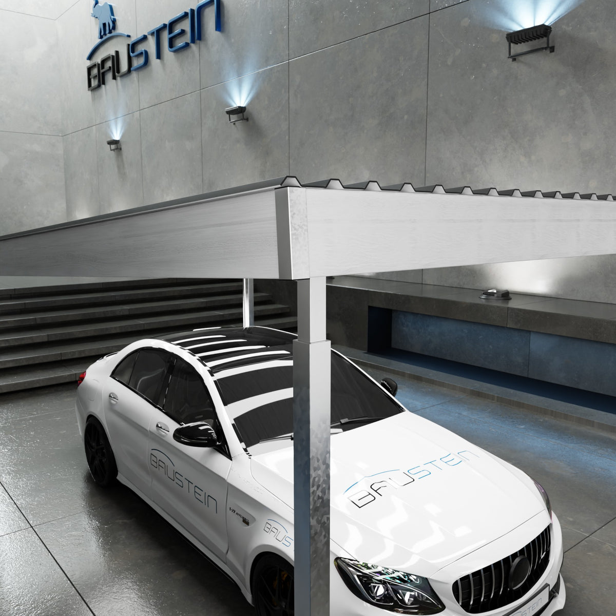 Carport PLAN 1.0 NORD (Hvid)