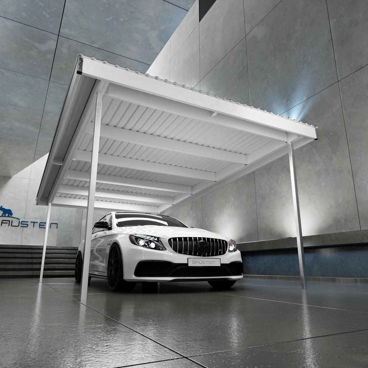 Carport BASIS 1.0 NORD (Hvid)