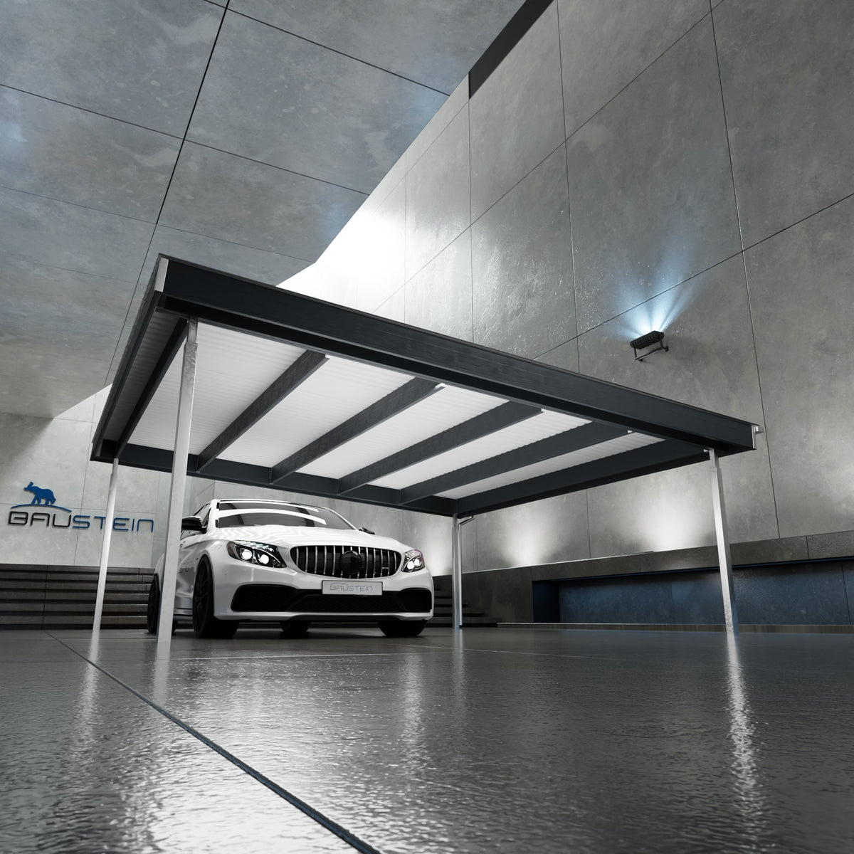 Carport PLAN 2.0 KOMPAS (Antracitgrå)