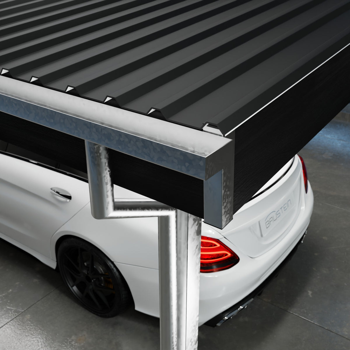 Carport PLAN 1.0 ØST (Sort)