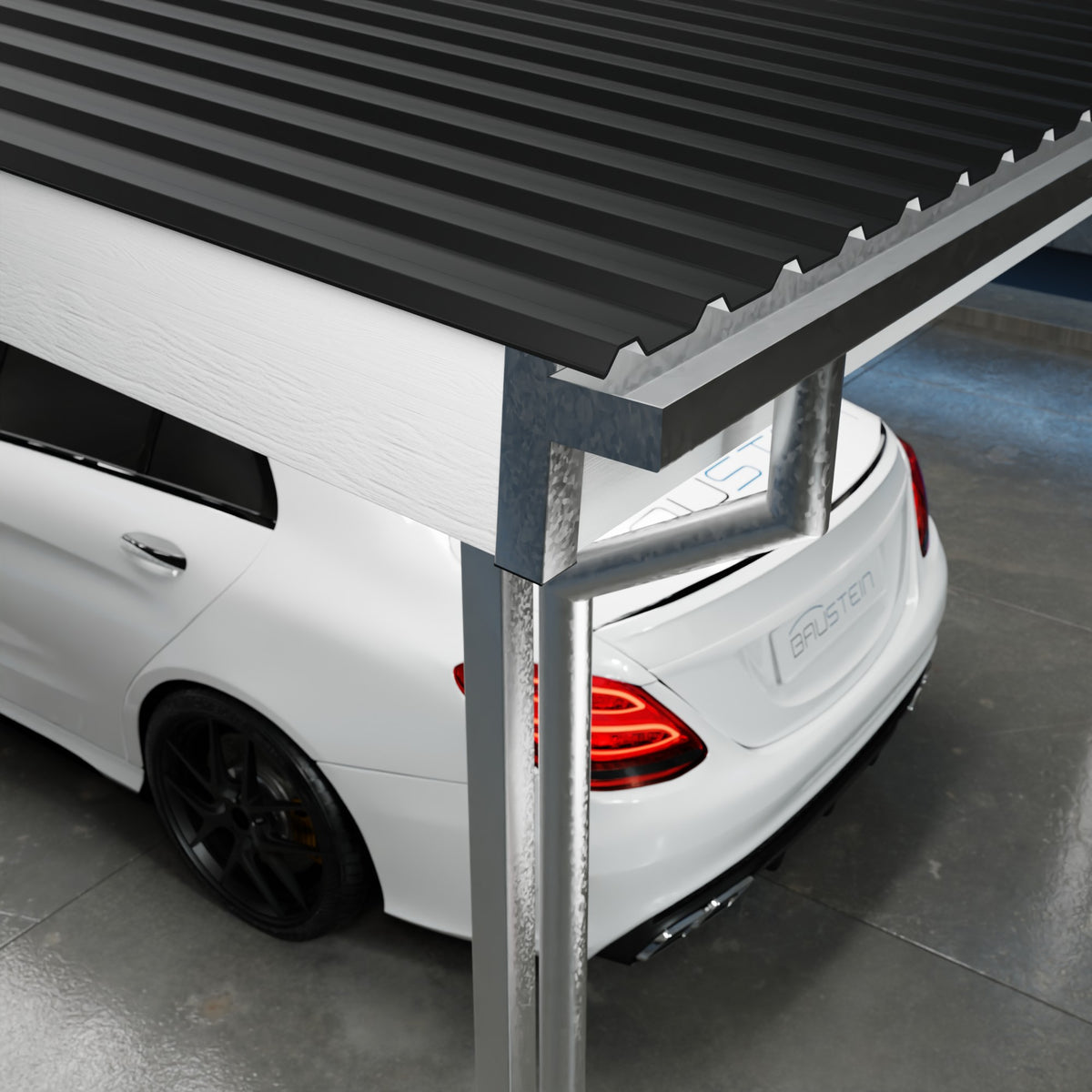 Carport BASIS 1.0 NORD (Hvid)