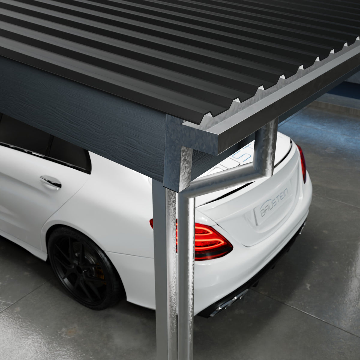 Carport BASIS 1.0 NORD (Antracitgrå)