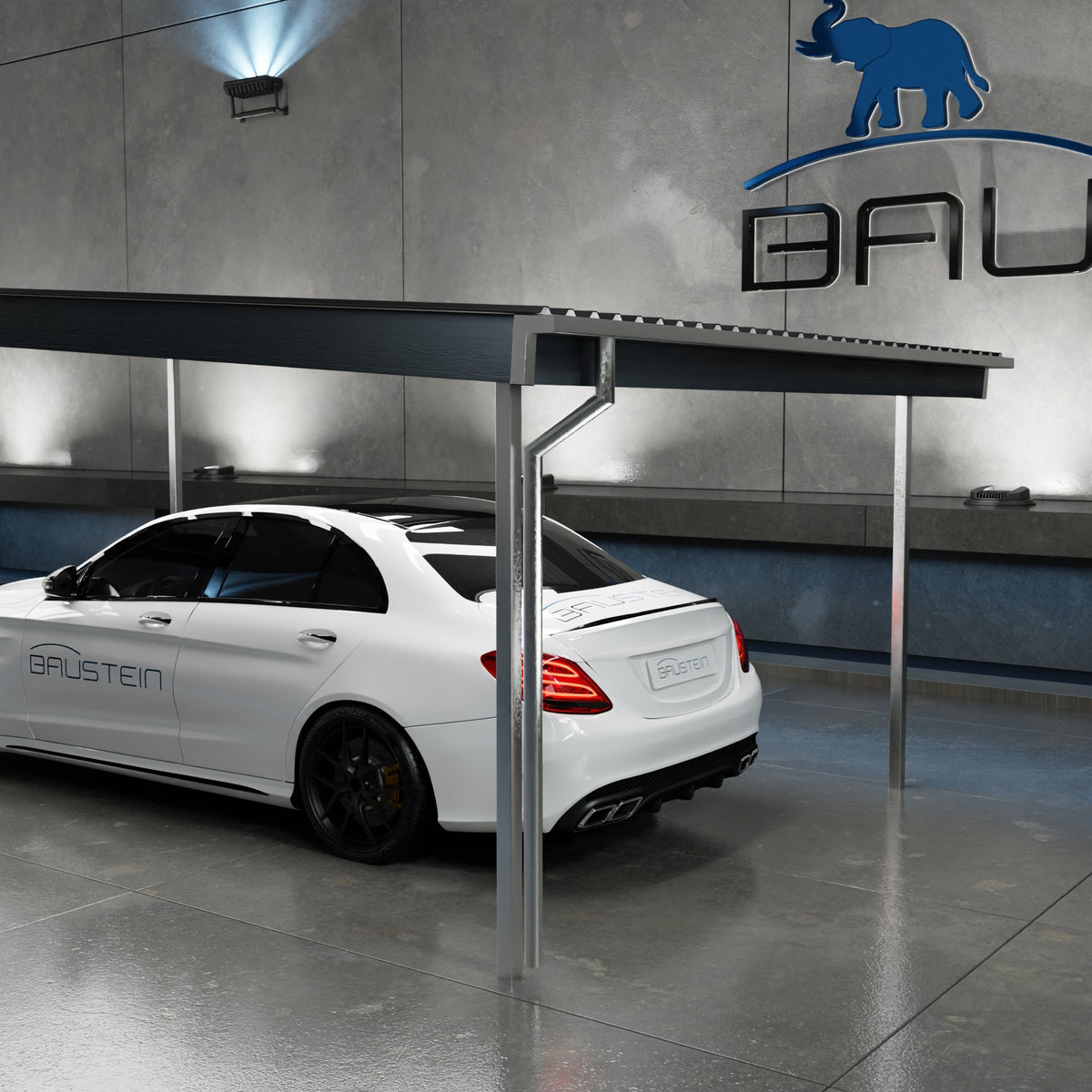 Carport BASIS 1.0 NORD (Antracitgrå)