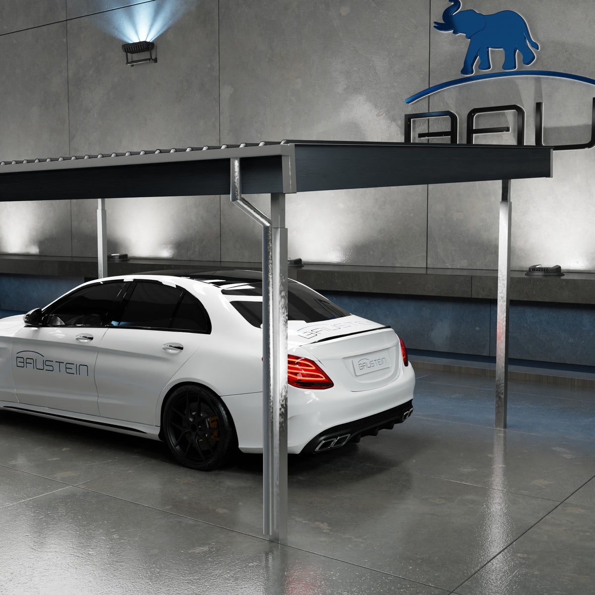 Carport PLAN 1.0 ØST (Antracitgrå)