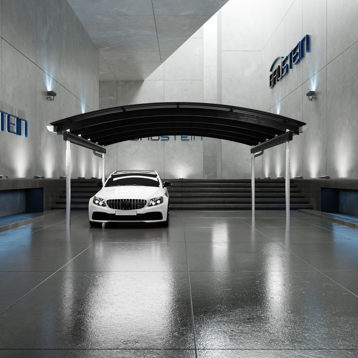 Carport Premium 2.0 Sort - Trapeztag