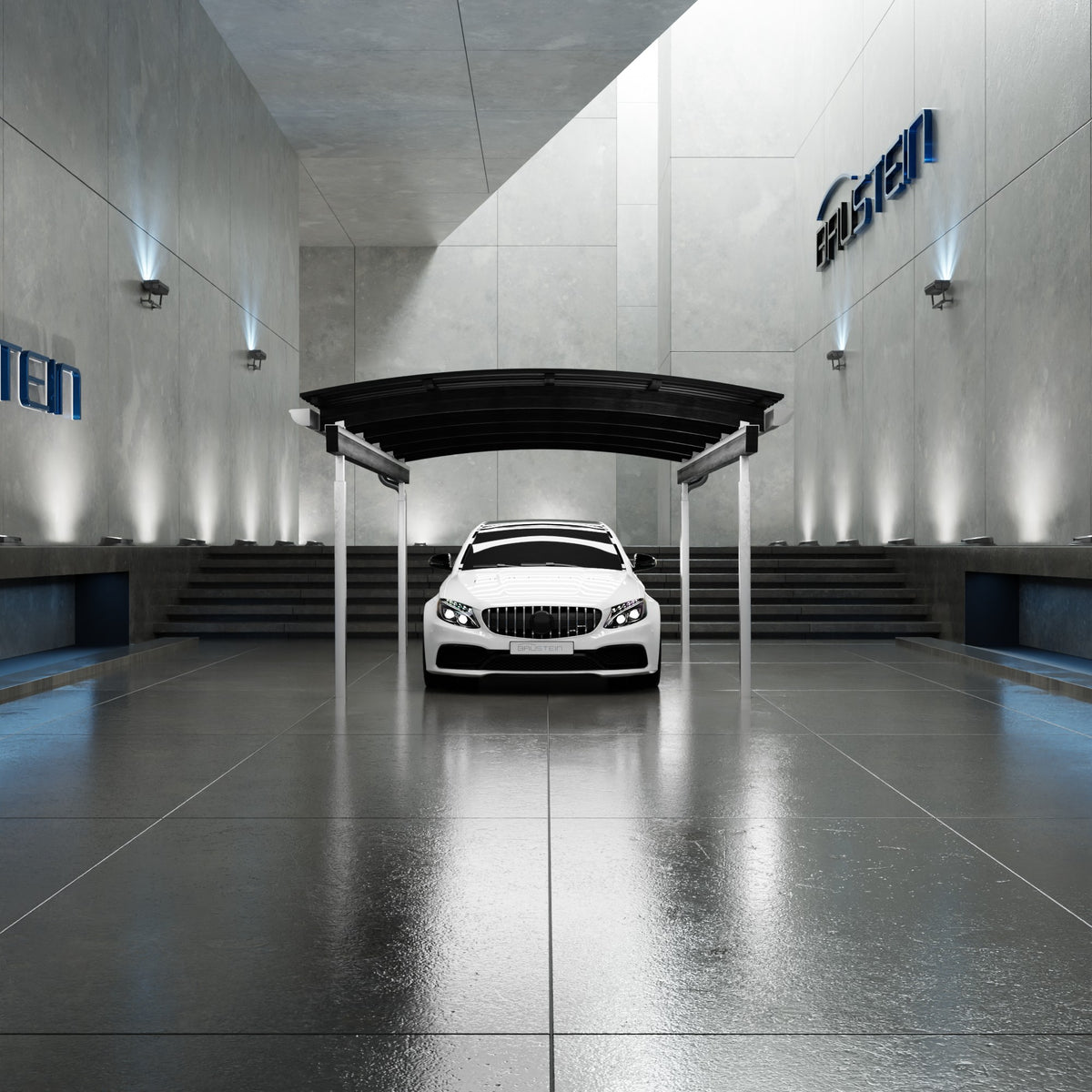 Carport Premium 1.0 Sort - Trapeztag