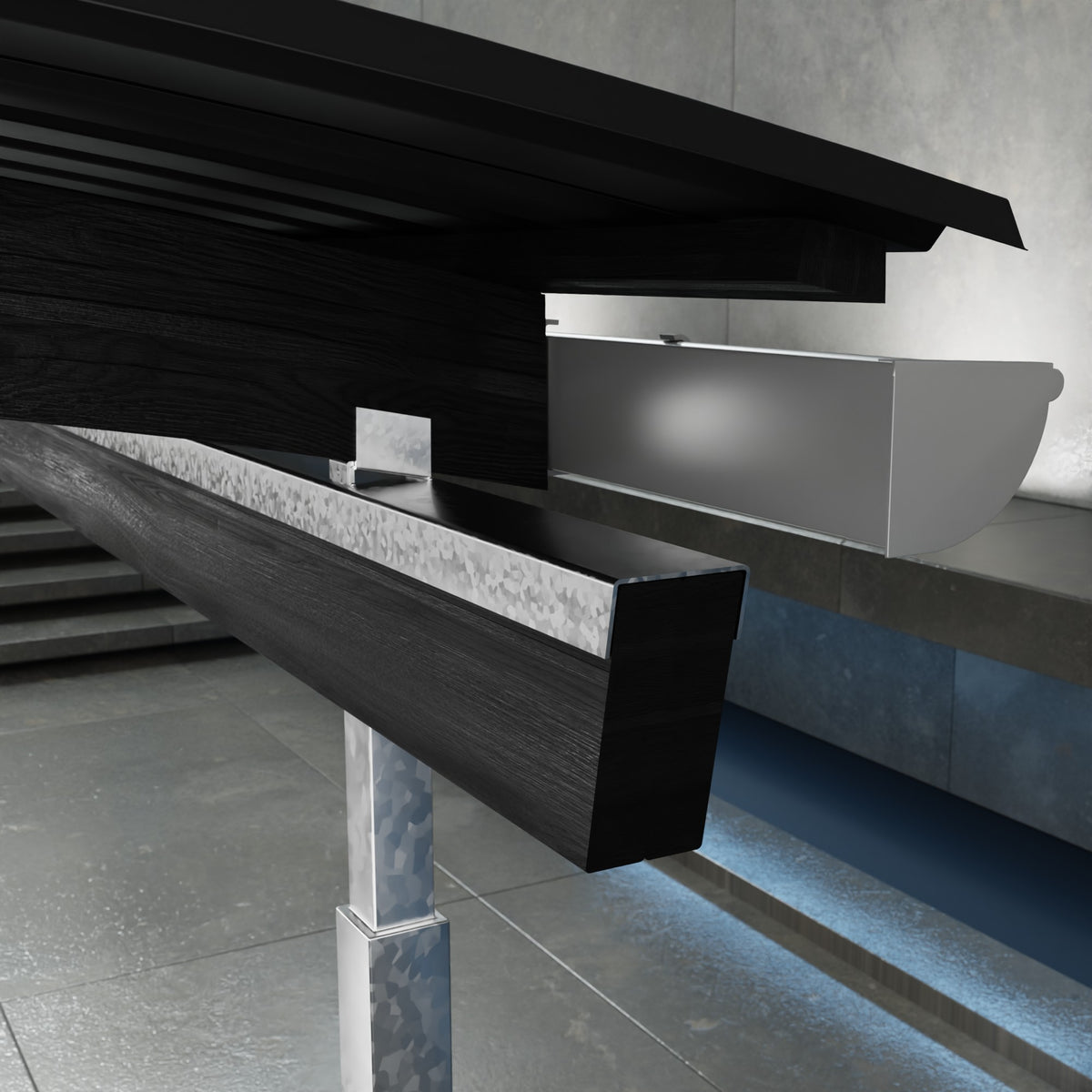 Carport Premium 1.0 Sort - Trapeztag