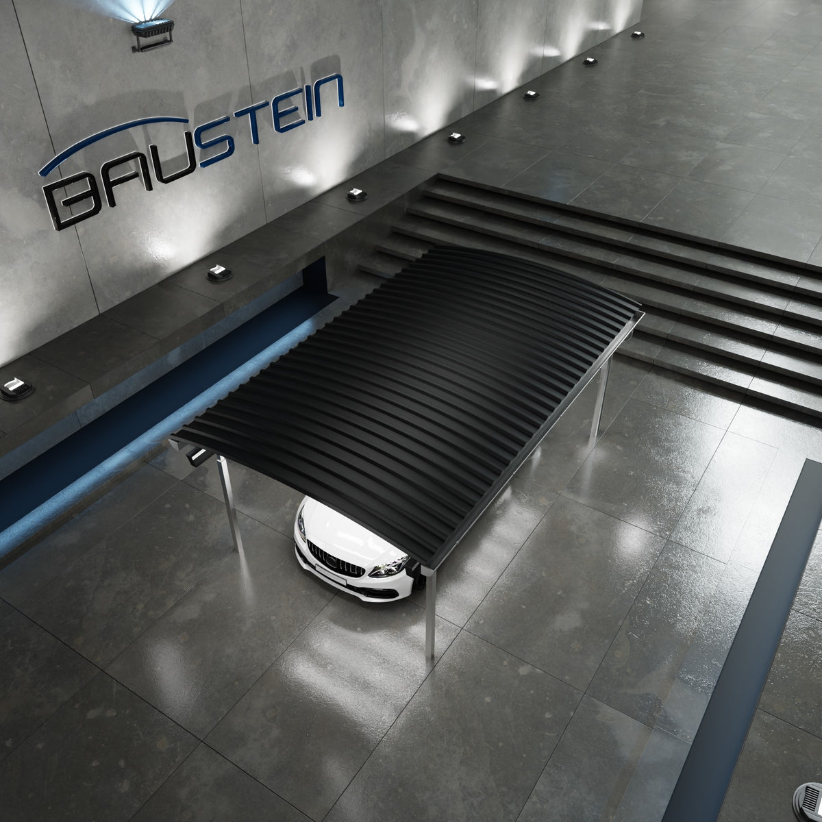Carport Premium 1.0 Sort - Trapeztag