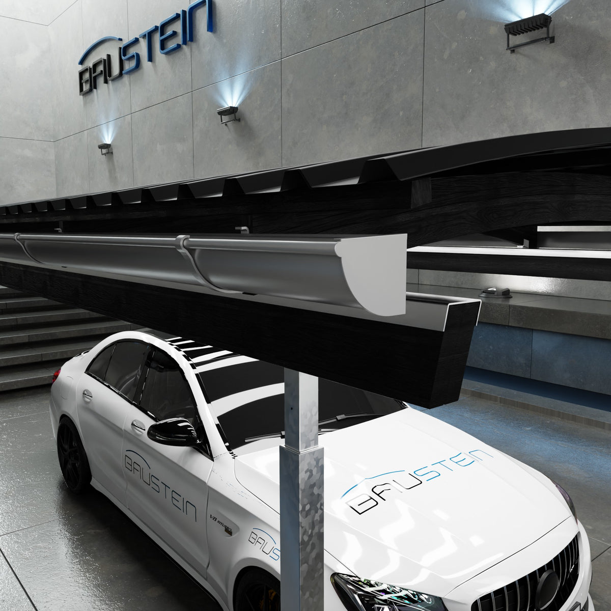 Carport Premium 1.0 Sort - Trapeztag