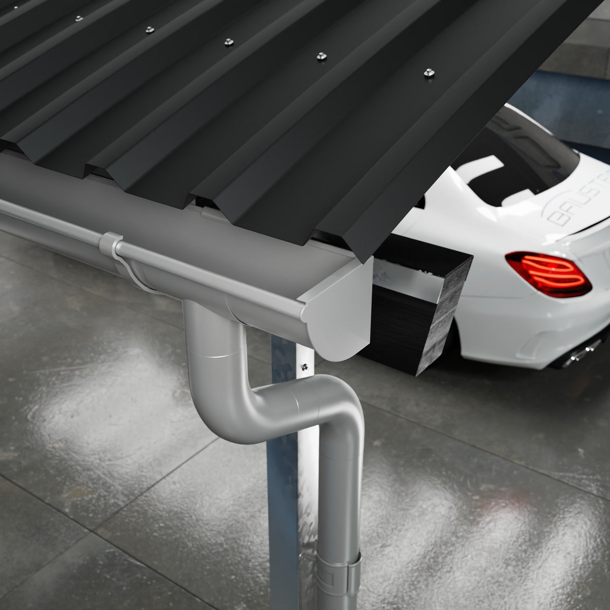 Carport Premium 2.0 Sort - Trapeztag